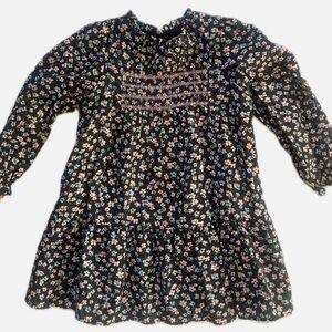 Zara Black Floral Kids Dress
